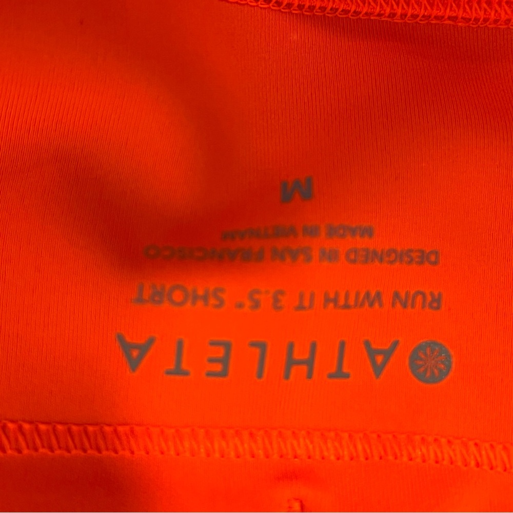 Athleta Women's High-Waist Active Shorts in Bright Orange - Picture 6 of 6